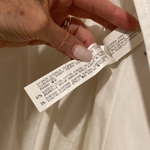 Zara White Trench Coat Jacket Banana Republic MK Kors H&M J Crew Loft M/L 6/8 - Picture 9 of 13